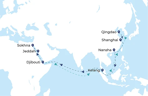 Oceanic China Red Sea Map