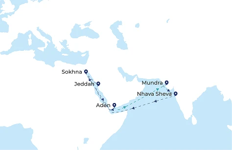 Oceanic India Red Sea Map