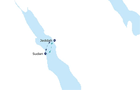 Oceanic Sudan Shuttle Map